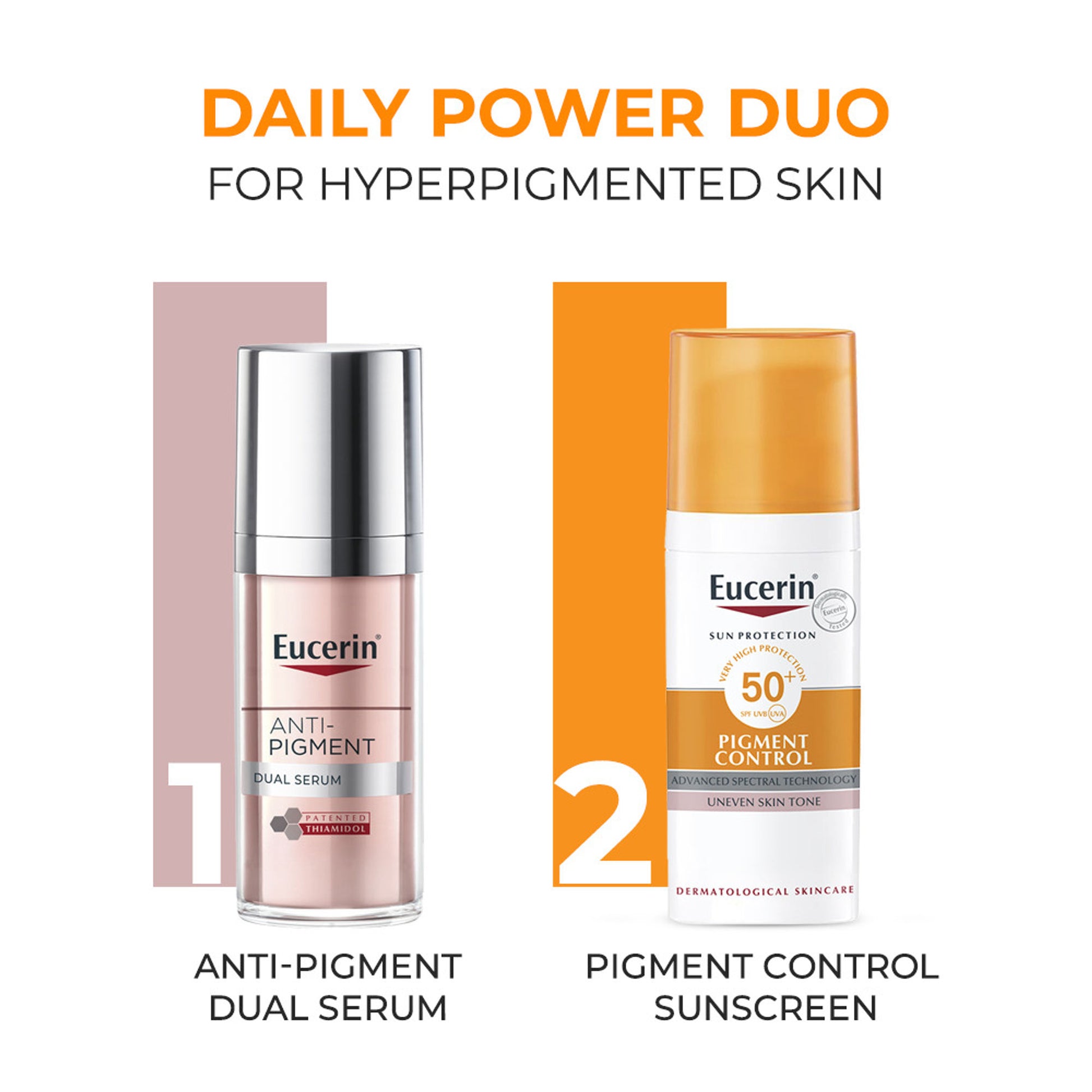 Eucerin Pigment Control Sunscreen Fluid SPF50+ Has Thiamidol Prevent & Reduce Darkspot Is Nonsticky