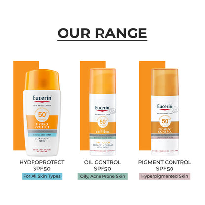 Eucerin Hydro Protect Ultra-Light Sunscreen Fluid SPF50+ With Hyaluronic Acid Has Invisible Finish