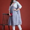 Dhiyona IE Floral Printed Empire Beads and Stones Pure Cotton Kurta with Trousers & Dupatta