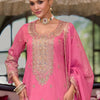 Indyancart IE Women Floral Embroidered Kurta with Palazzo & Dupatta