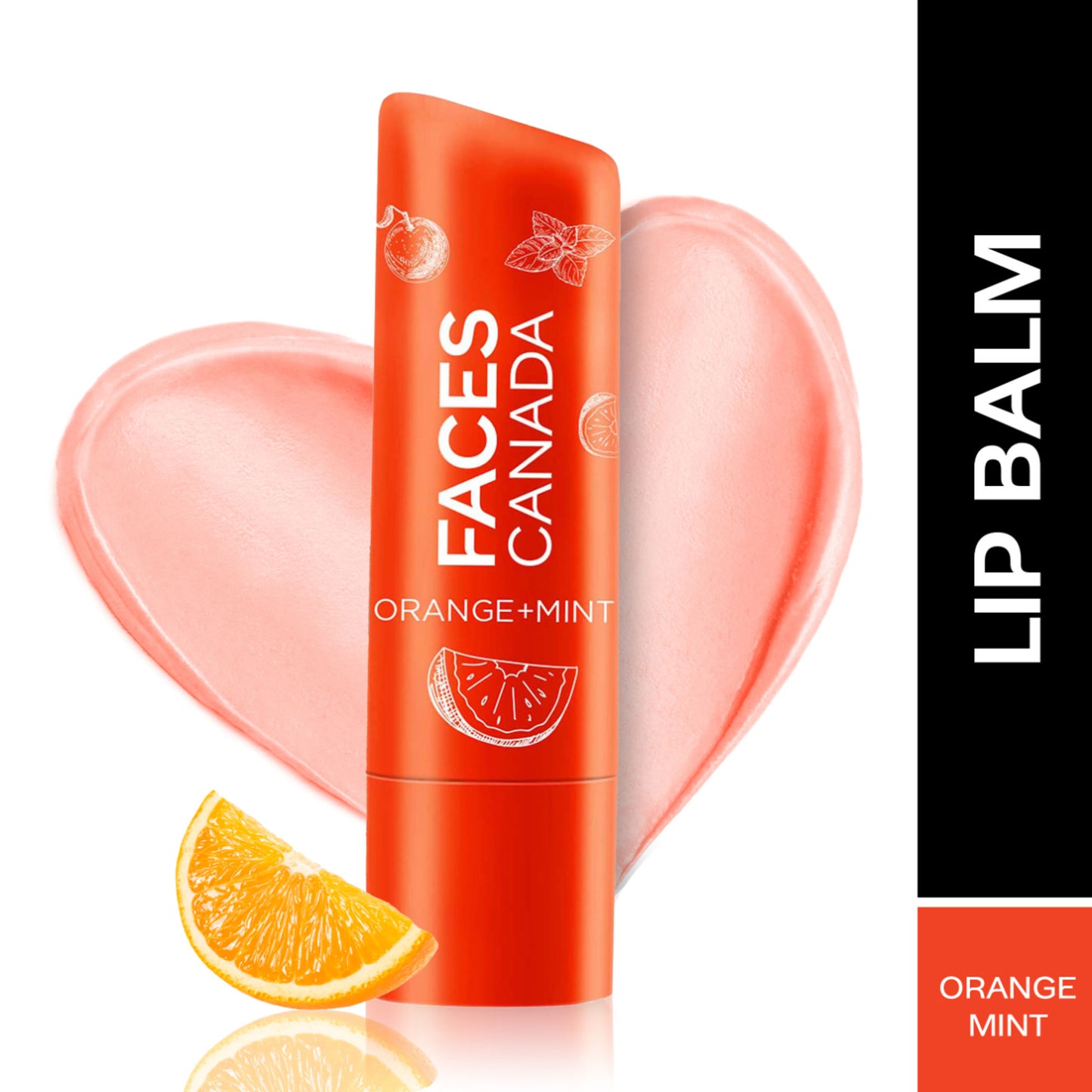 Faces Canada Lip Balm 12hr Moisture For Dry - Chapped Lips - Orange