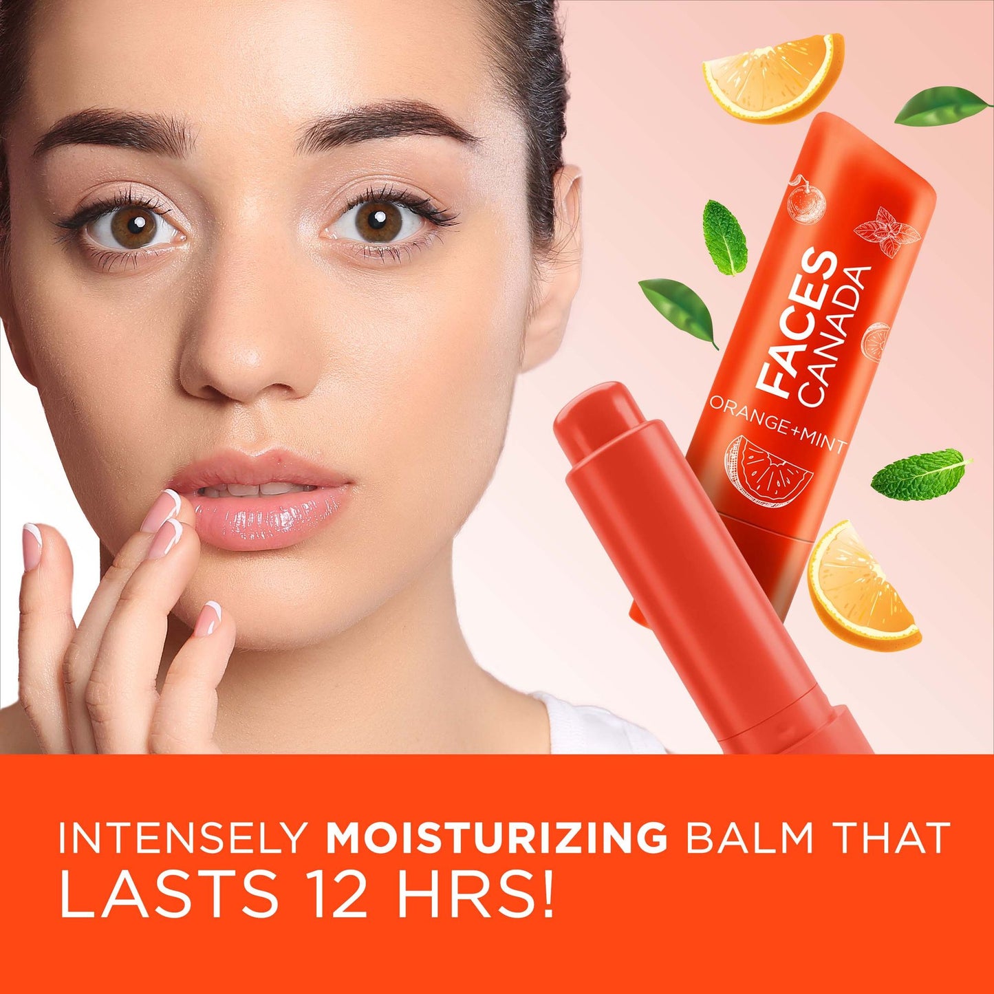 Faces Canada Lip Balm 12hr Moisture For Dry - Chapped Lips - Orange