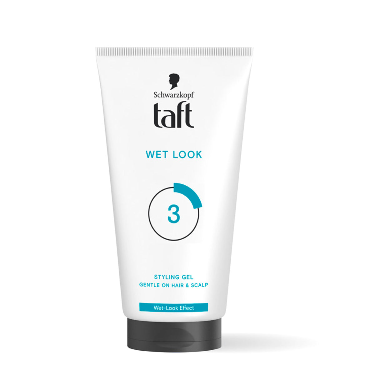 Schwarzkopf TAFT Wet Hair Styling Gel For 24 Hours Shiny Wet Look Effect Hold 3, Non-Sticky