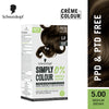 Schwarzkopf Simply Colour Permanent Hair Colour For 100% Grey Coverage - 6.68 Hazelnut Brown - 5.00 Medium Brown
