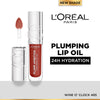 L'Oreal Paris Plump Ambition Hyaluron Lip Oil for fuller, bouncier lips - 485 Wine O'Clock