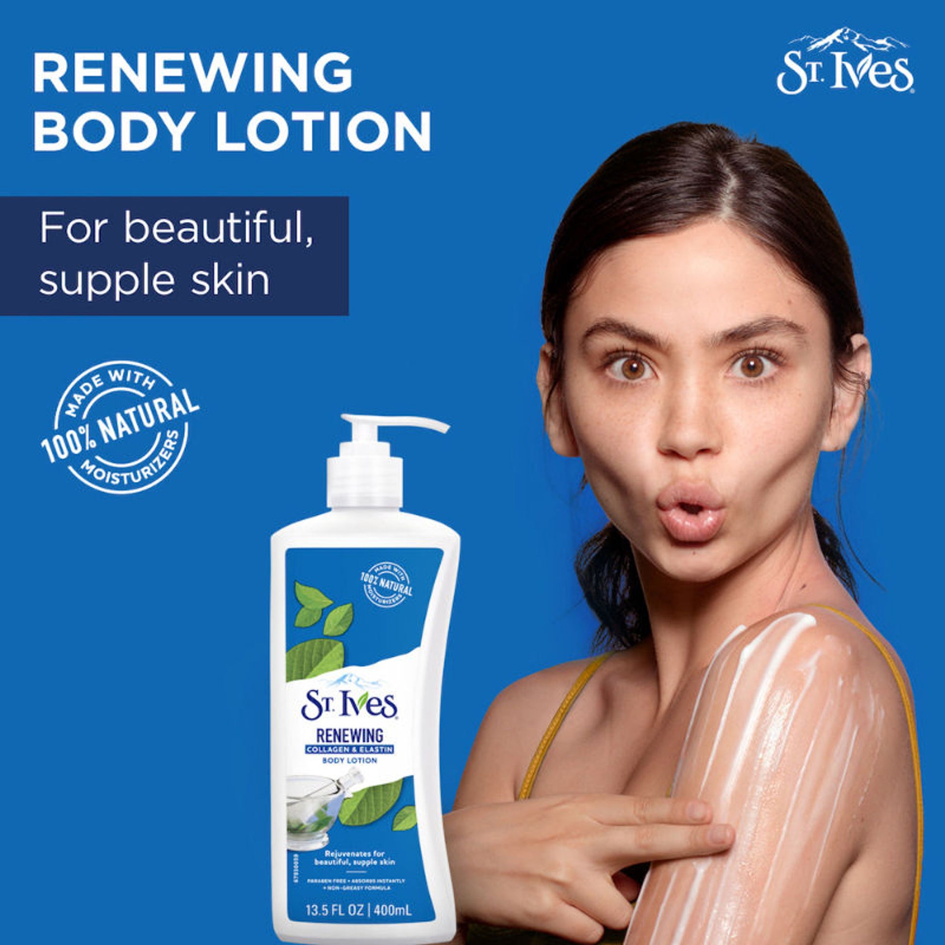 St. Ives Renewing Collagen & Elastin Body Lotion, 100% Natural Moisturizers
