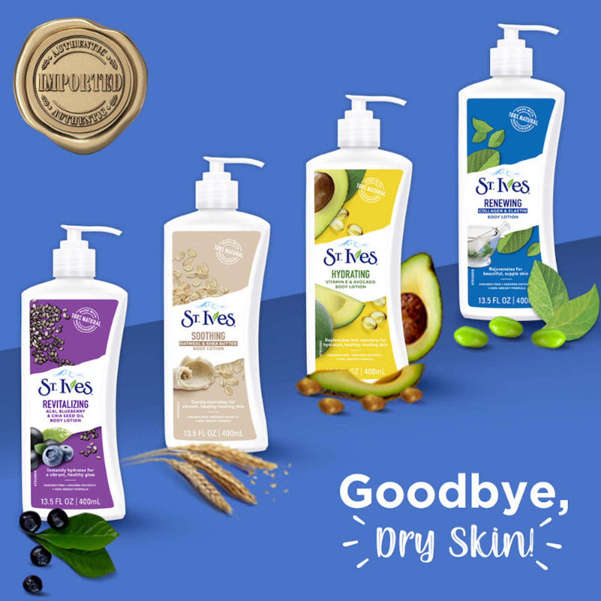 St. Ives Renewing Collagen & Elastin Body Lotion, 100% Natural Moisturizers