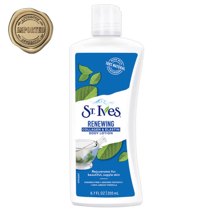 St. Ives Renewing Collagen & Elastin Body Lotion, 100% Natural Moisturizers