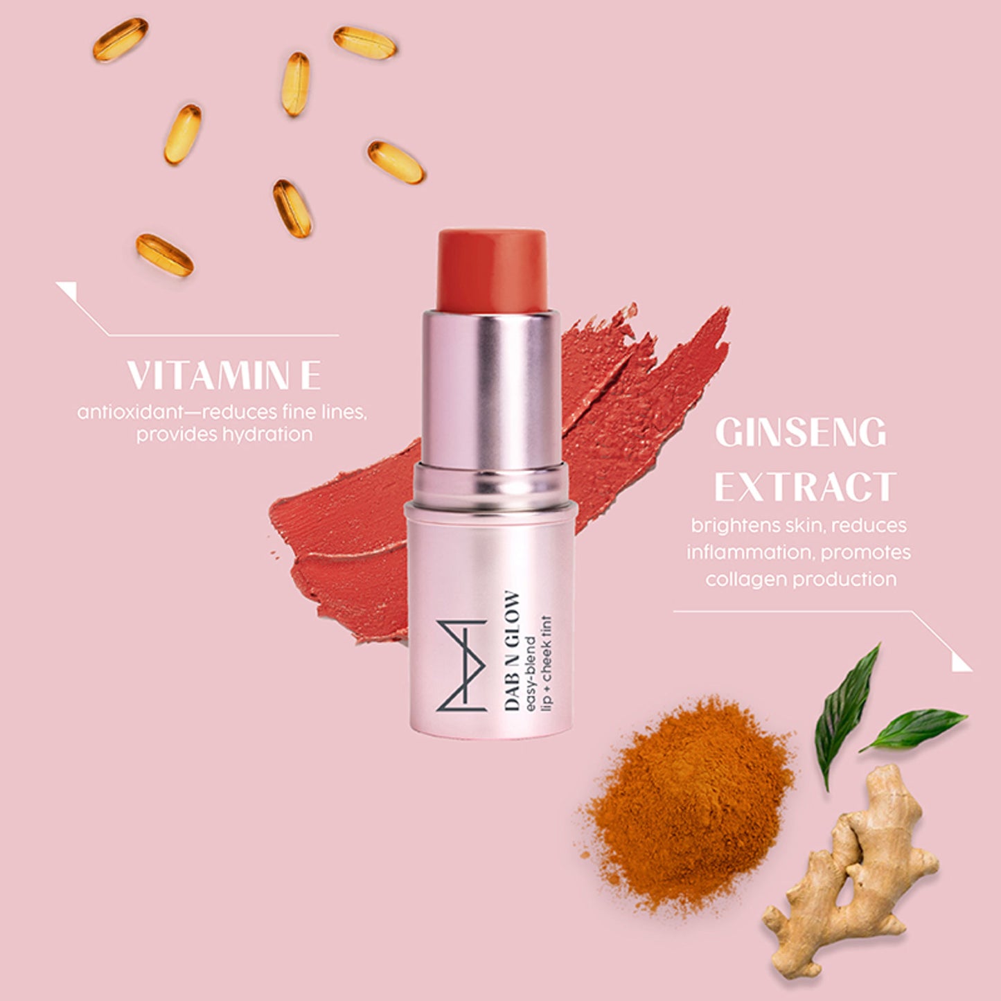 House Of Makeup Dab N Glow Easy-Blend Lip + Cheek Tint - Peach Cobbler