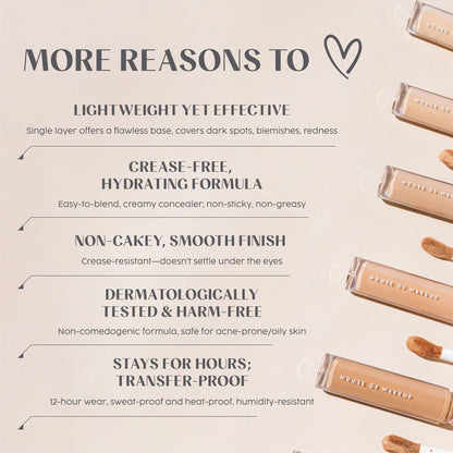 House Of Makeup Zoom In Crease-Free, Creamy Concealer - MD01 Medium To Deep Skin Tone
