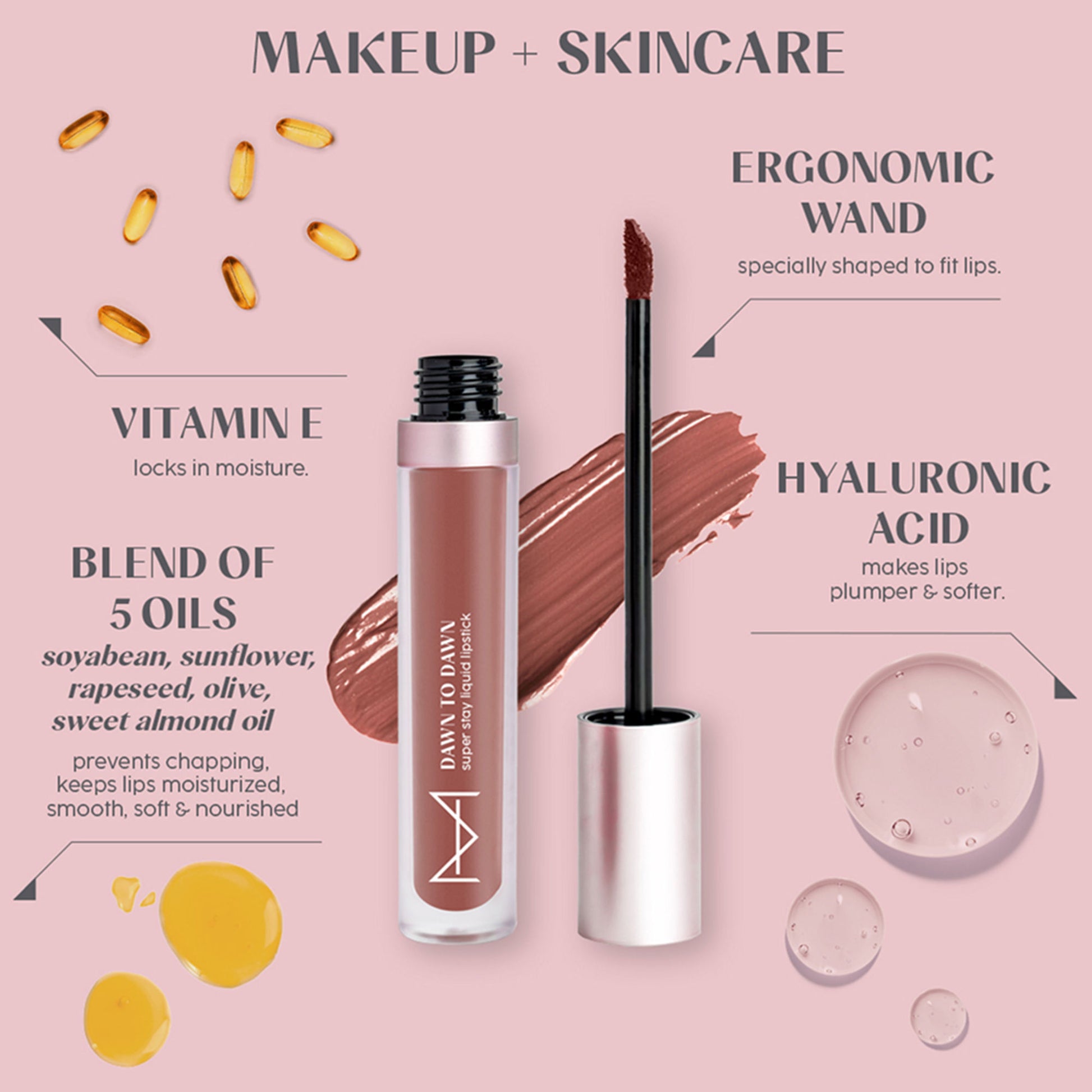 House of Makeup Dawn To Dawn Liquid Lipstick - Rose Cream