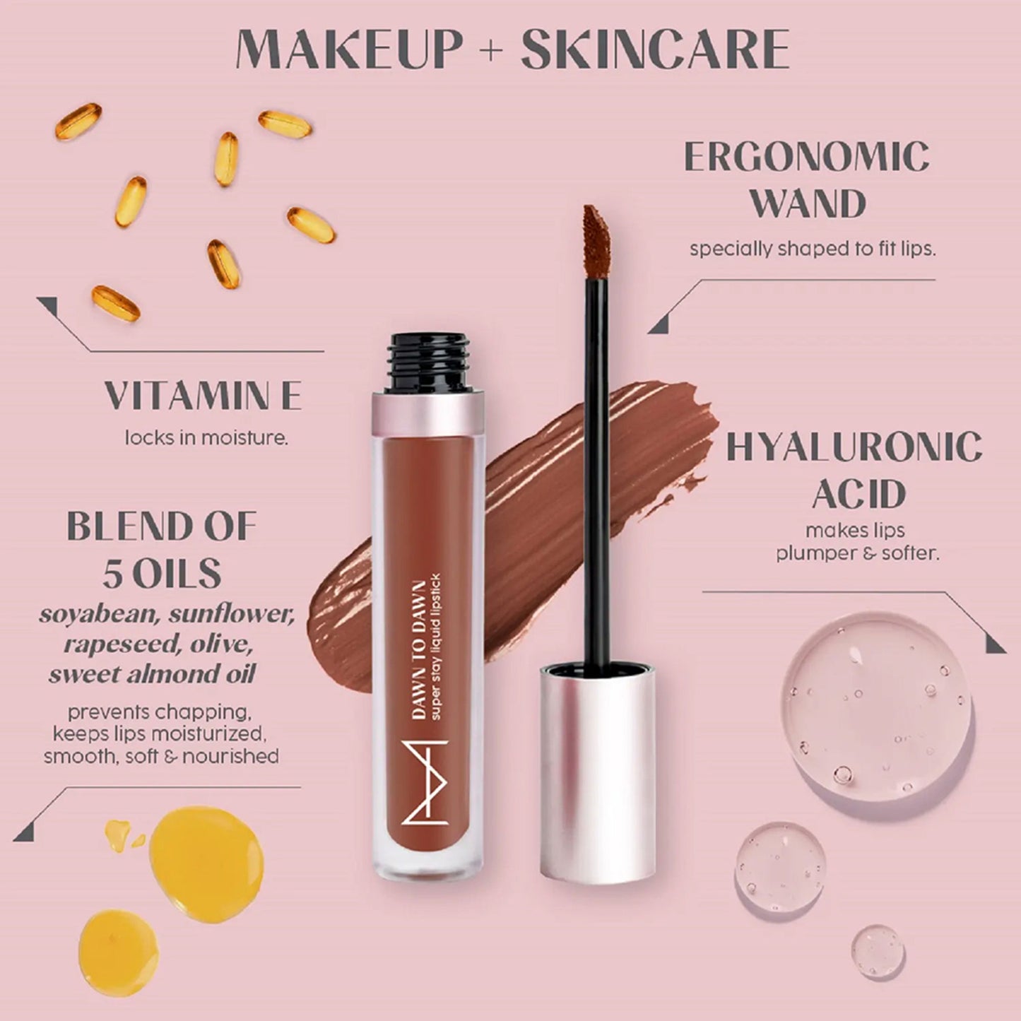 House of Makeup Dawn To Dawn Liquid Lipstick - Hot Chocolate