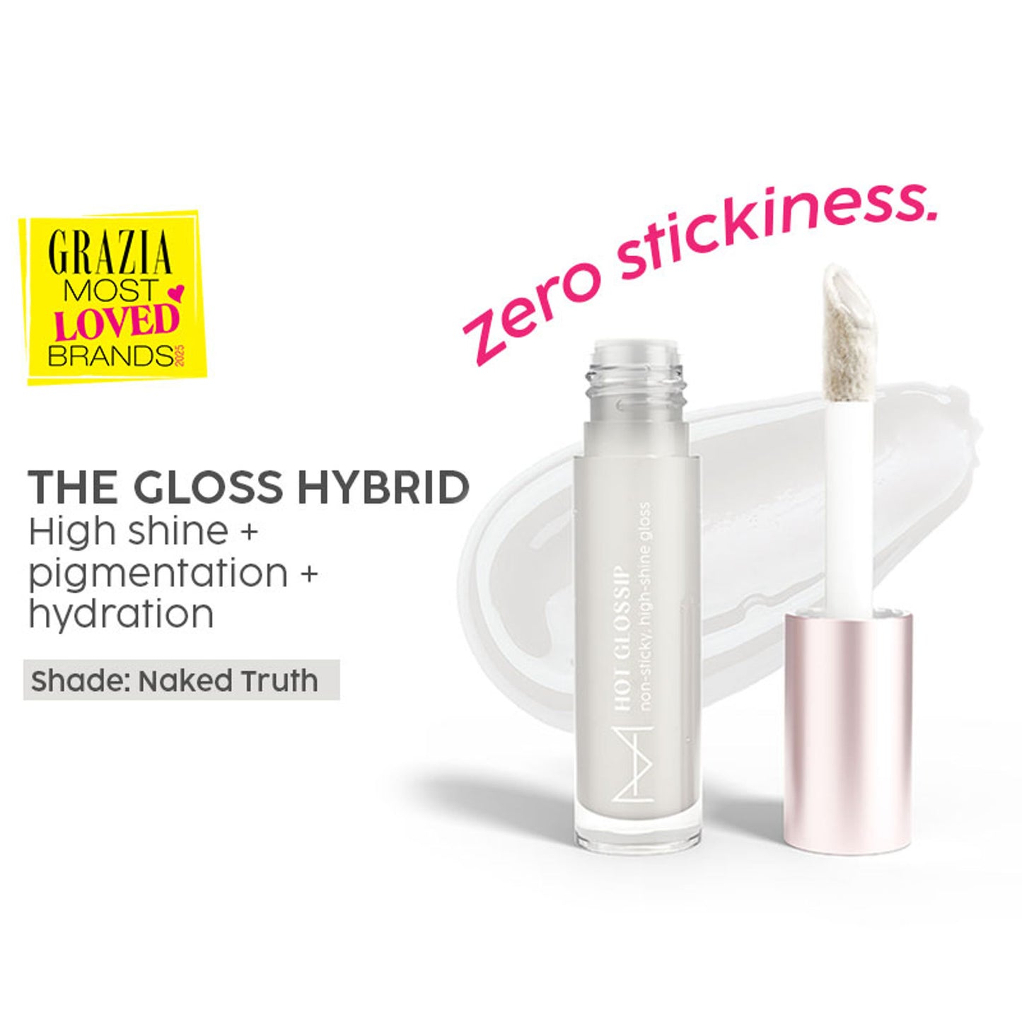 House of Makeup Hot Glossip Lip Gloss - Naked Truth