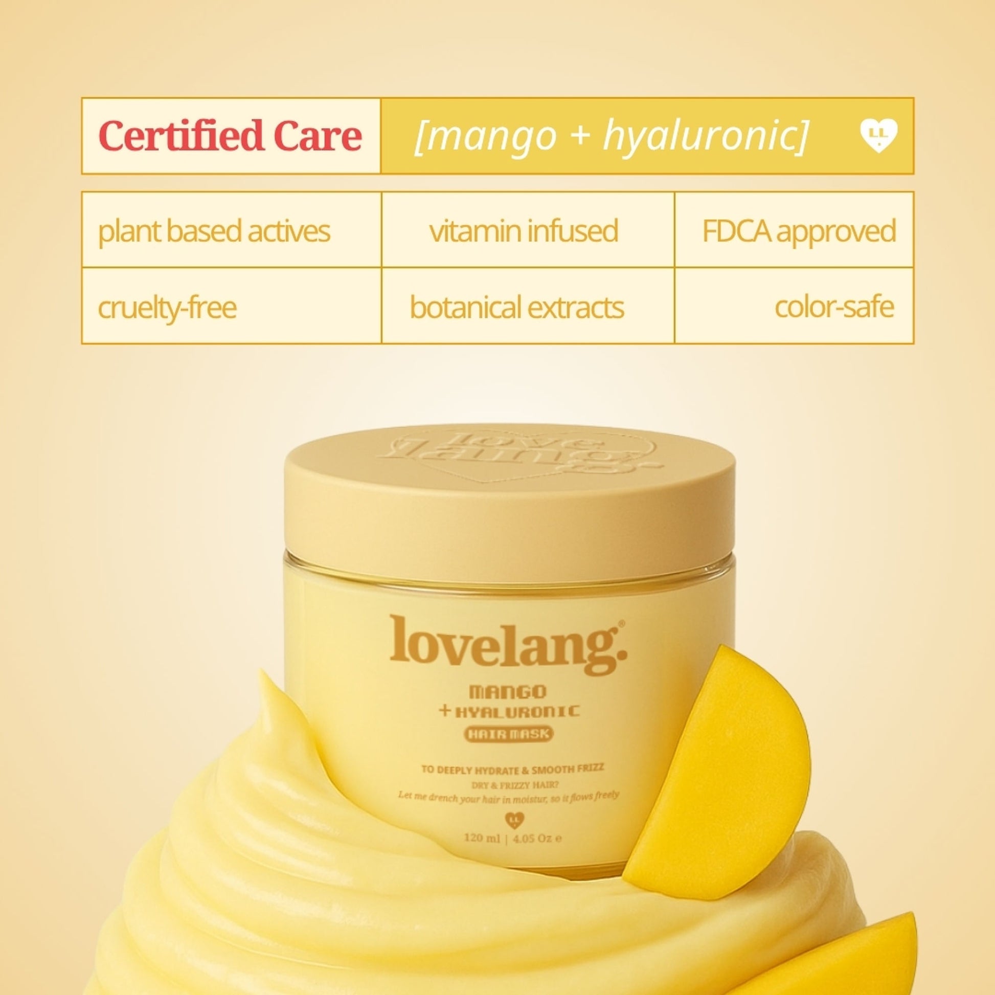 lovelang Mango + Hyaluronic Hair Mask