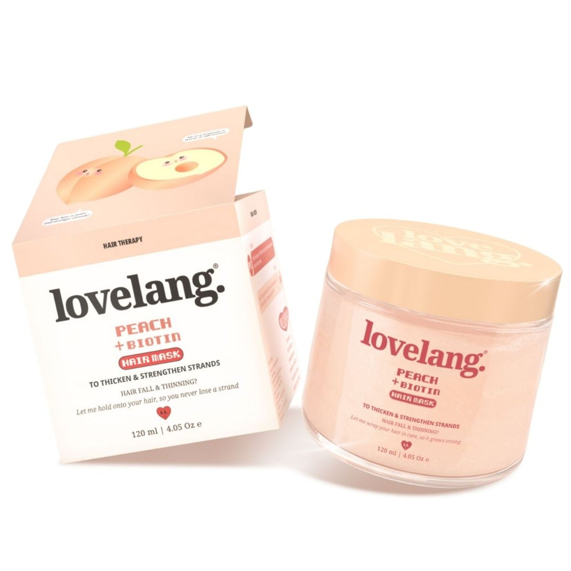 lovelang Peach + Biotin Hair Mask