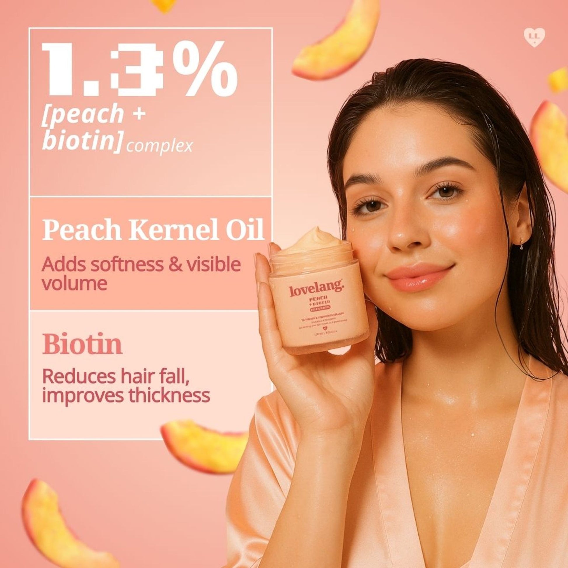 lovelang Peach + Biotin Hair Mask