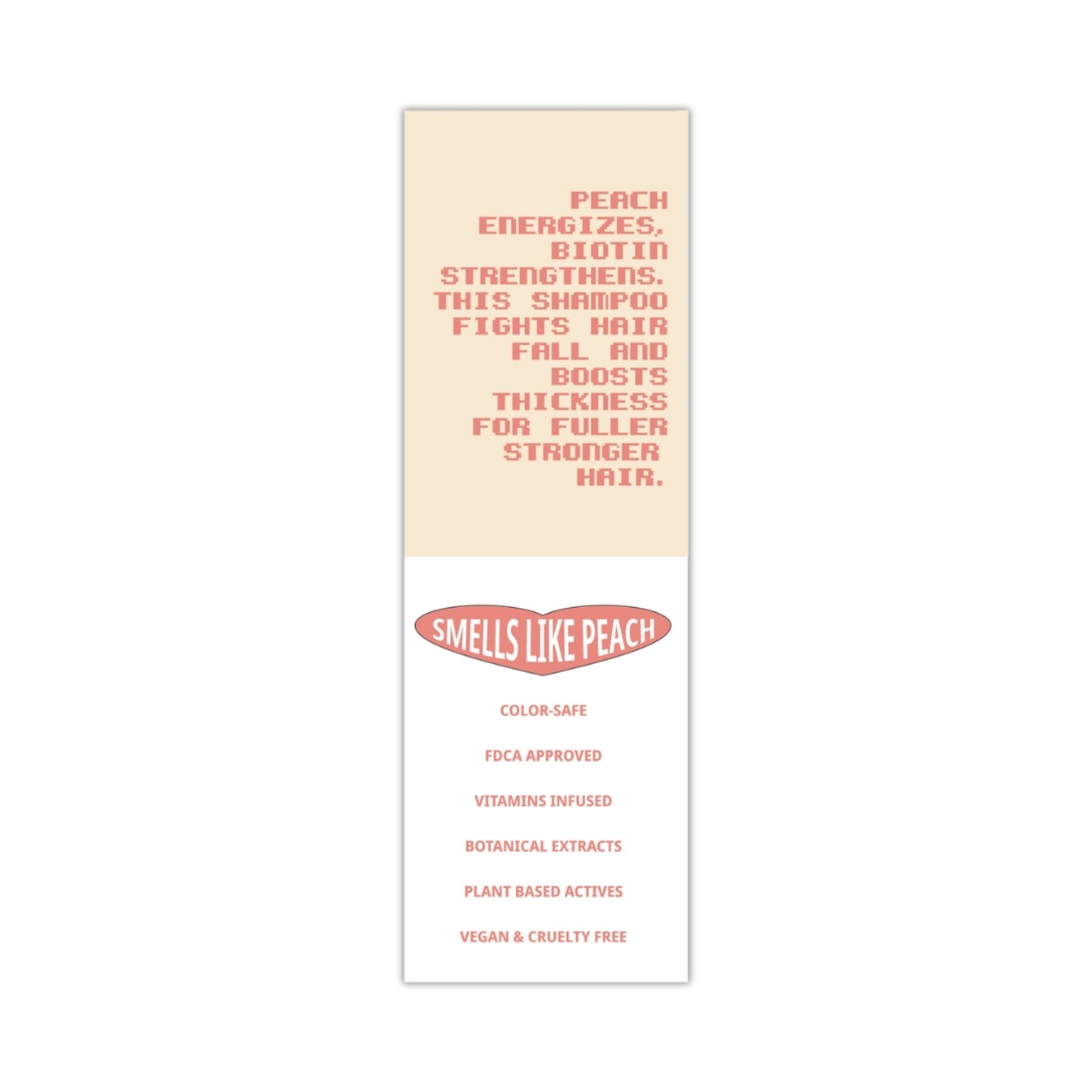 lovelang Peach + Biotin Shampoo