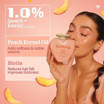 lovelang Peach + Biotin Shampoo