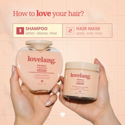 lovelang Peach + Biotin Shampoo