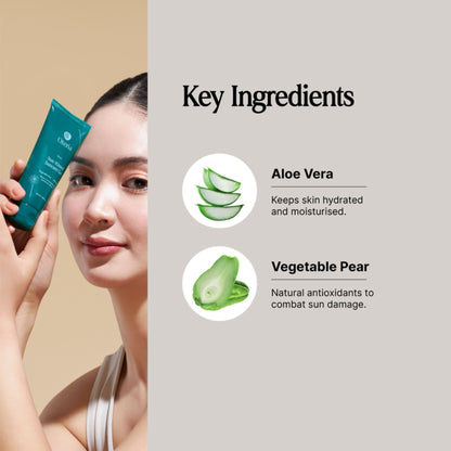 Oteria Sun Kissed Sun Care Gel With Aloe Vera Soothes Sun Damaged Skin, Suited For All Skin Types