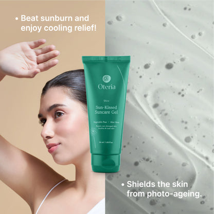 Oteria Sun Kissed Sun Care Gel With Aloe Vera Soothes Sun Damaged Skin, Suited For All Skin Types