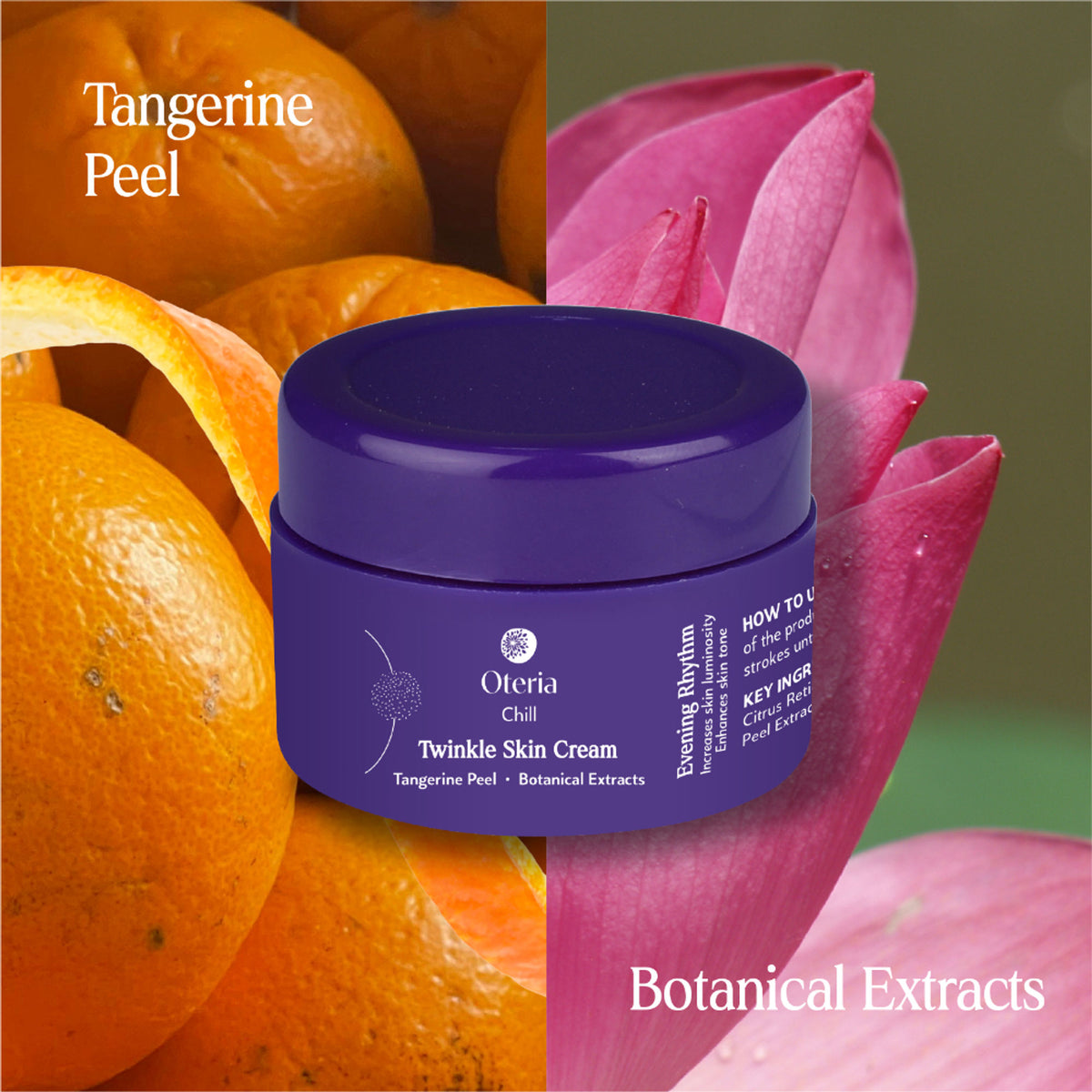 Oteria Twinkle Skin Cream With Tangerine Peel For Pigmentation And Dark Spots PM Routine
