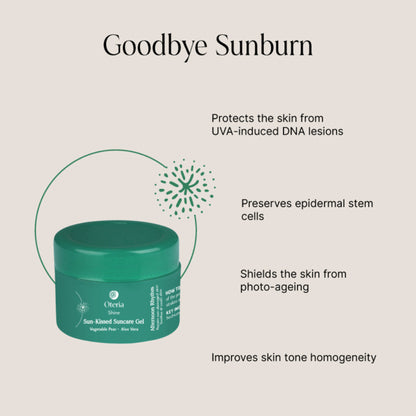 Oteria Sun Kissed Sun Care Gel With Aloe Vera Soothes Sun Damaged Skin, Suited For All Skin Types