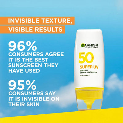 Garnier Air-Lock SPF 50+ PA++++ For UVA/UVB Invisible Serum Sunscreen For Broad Spectrum With No White Cast