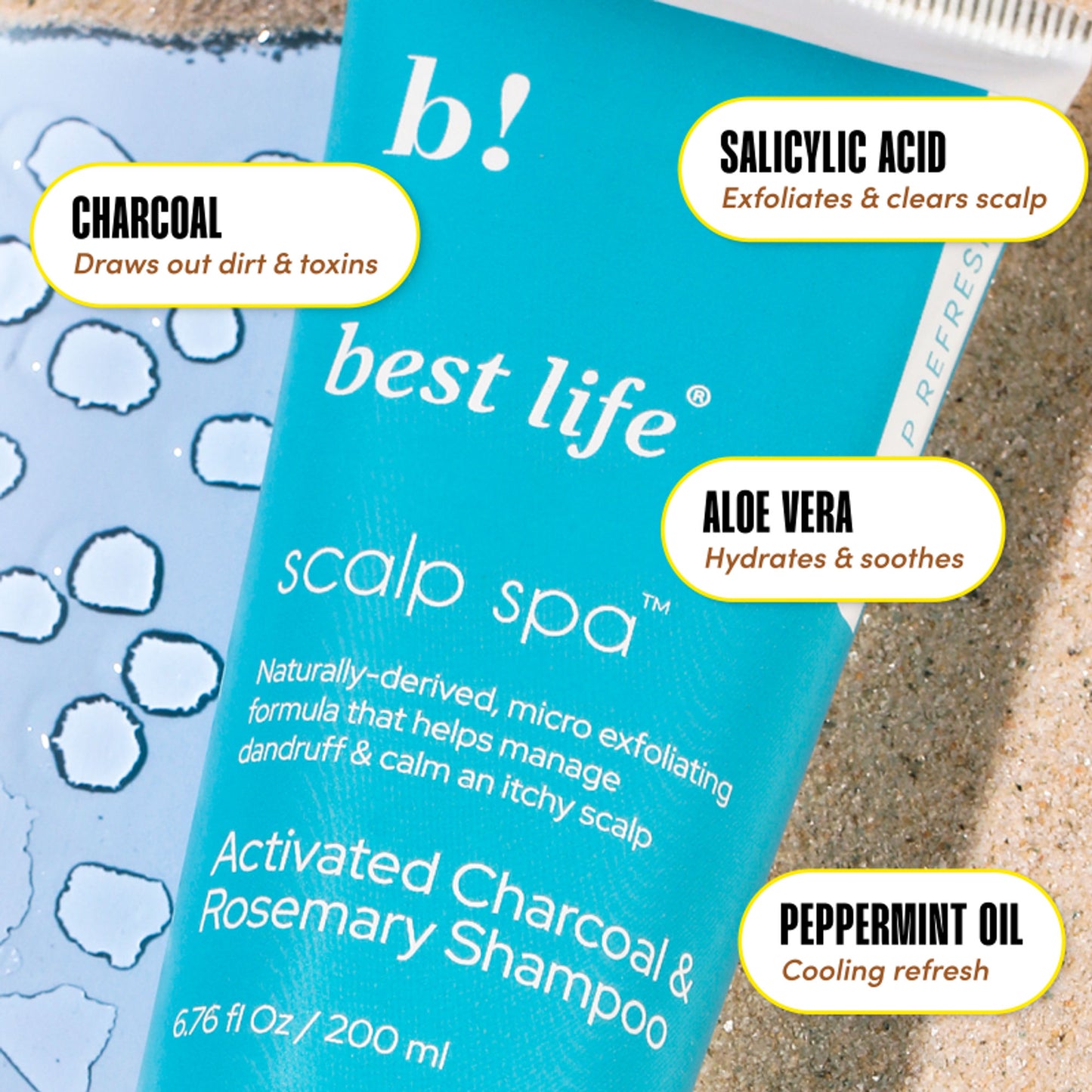 Best Life Activated Charcoal Rosemary Mint Shampoo