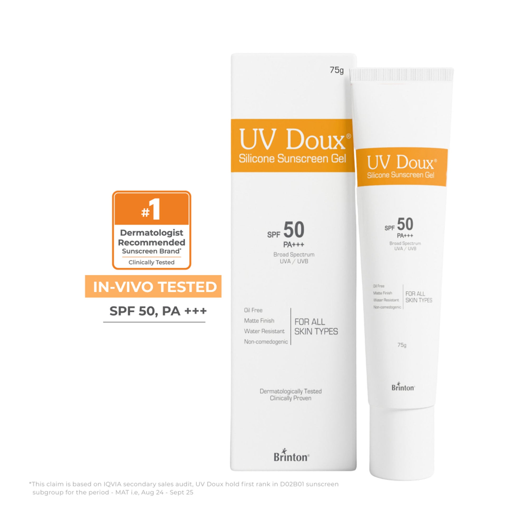 Brinton Uv Doux Face & Body Sunscreen Gel With Spf 50 Pa+++