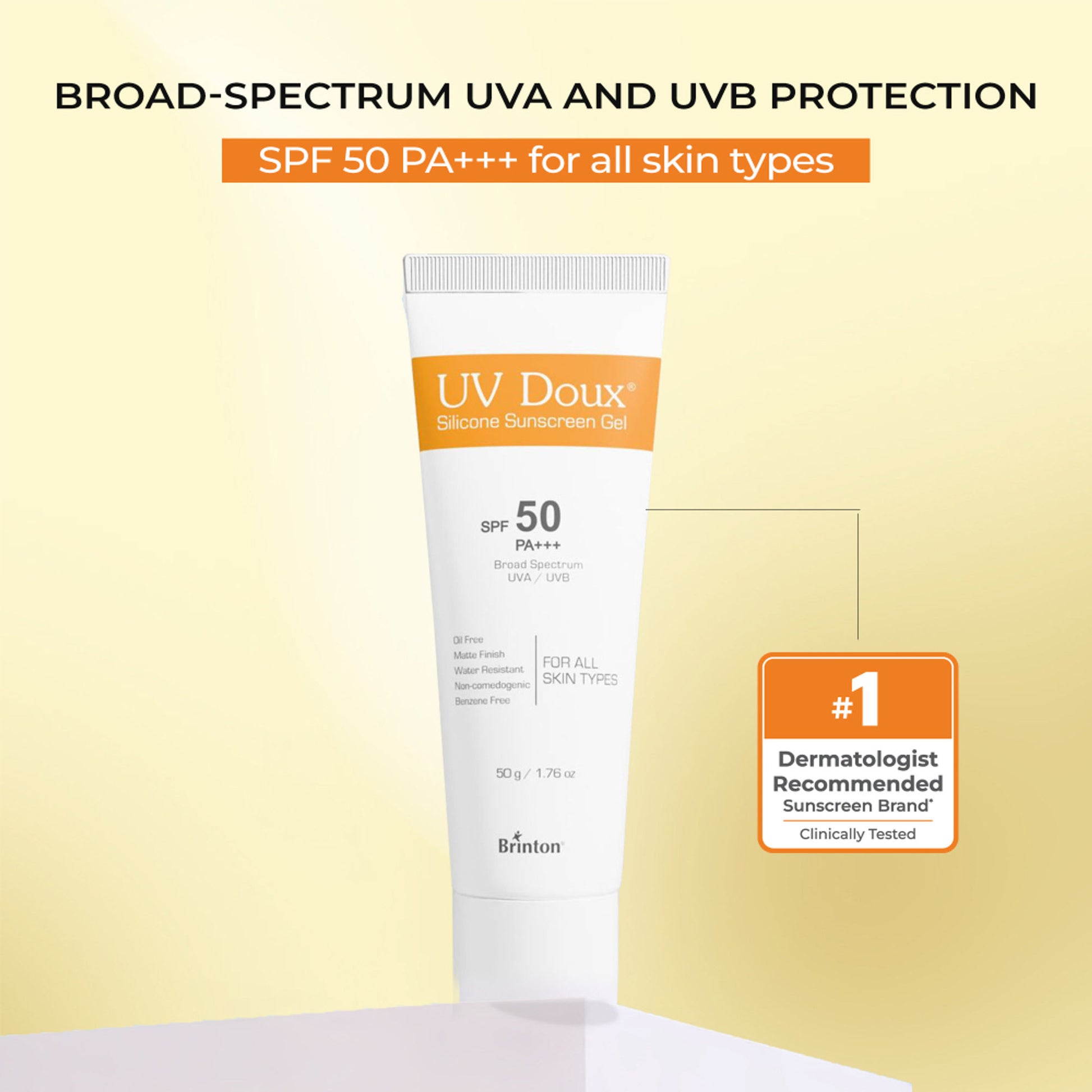 Brinton Uv Doux Face & Body Sunscreen Gel With Spf 50 Pa+++