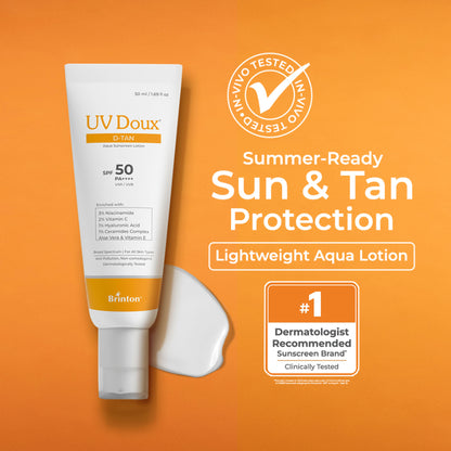 Brinton UV Doux D-Tan Aqua Sunscreen Lotion SPF 50 PA ++++