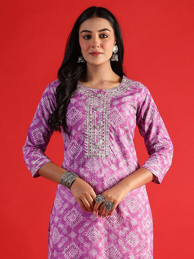 Indyancart IE Women Ethnic Motifs Printed Cold-Shoulder Sleeves Mirror Work Kurta