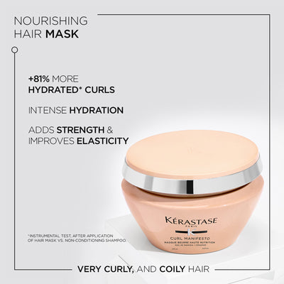 Kerastase Curl Manifesto Hair Mask For Curly & Wavy Hair, Hydrates & Reduces Frizz
