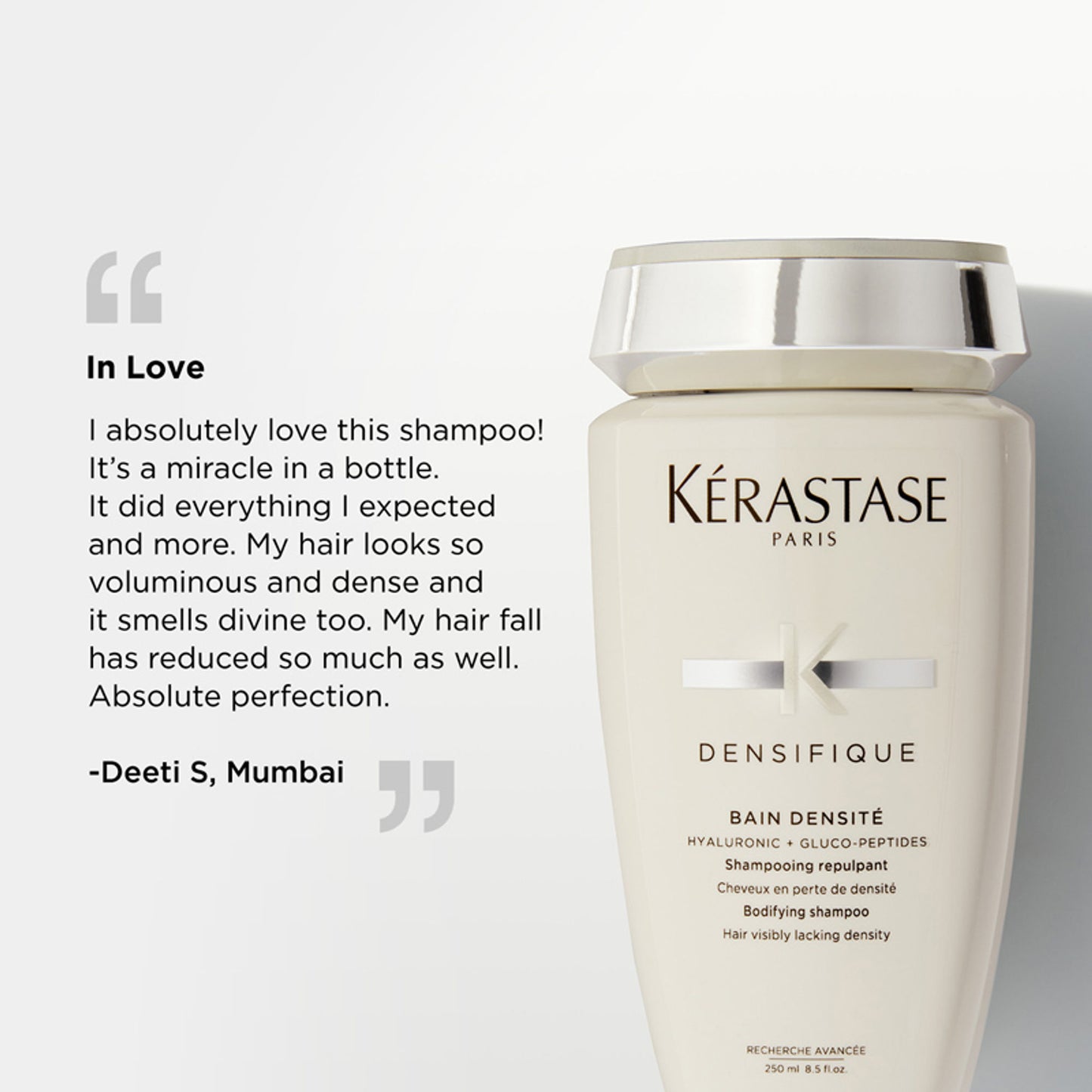 Kerastase Densifique Shampoo For Thinning Hair, With Hyaluronic Acid, Adds Volume