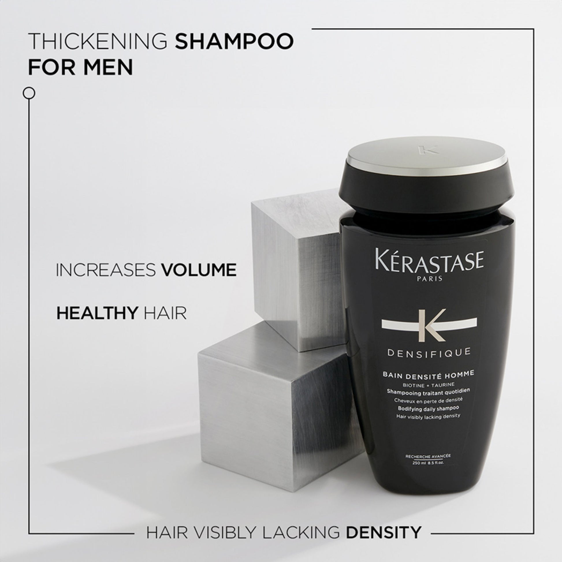 Kerastase Densifique Shampoo For Men, With Biotin & Taurine, Increases Hair Volume
