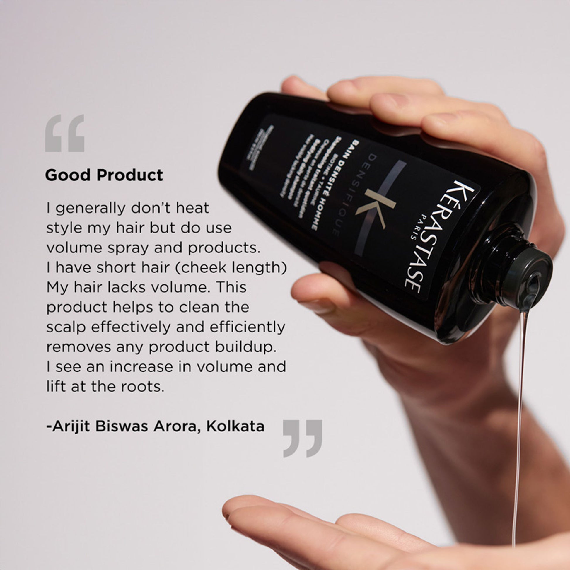 Kerastase Densifique Shampoo For Men, With Biotin & Taurine, Increases Hair Volume