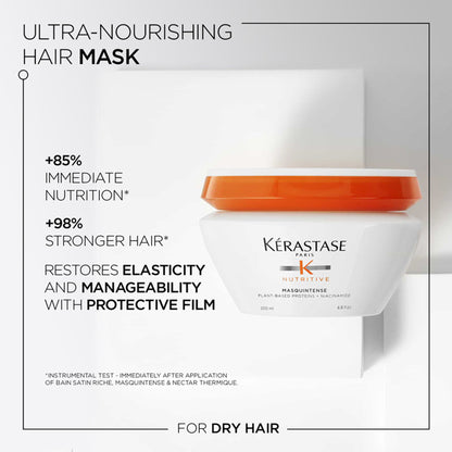 Kerastase Nutritive Masquintense Hair Mask, With Proteins & Niacinamide, Vegan