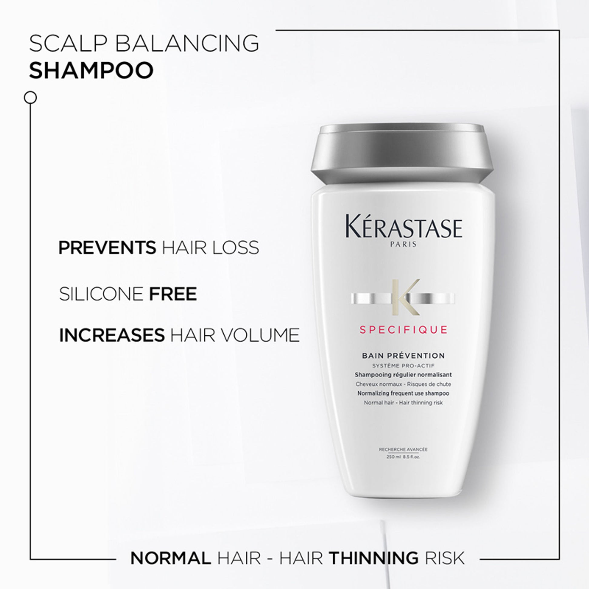 Kerastase Specifique Prevention Shampoo, Reduces Hair-Loss, Adds Volume