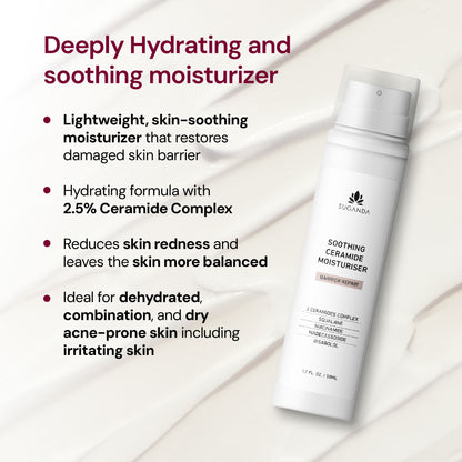 Suganda Soothing Ceramide Barrier Repair Hydrating Face Moisturizer, Normal To Dry Skin