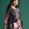 Dhiyona IE Bandhani Printed Thread Work Kurta with Trousers & With Dupatta