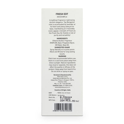 Bella Vita Fresh Unisex Eau De Perfume