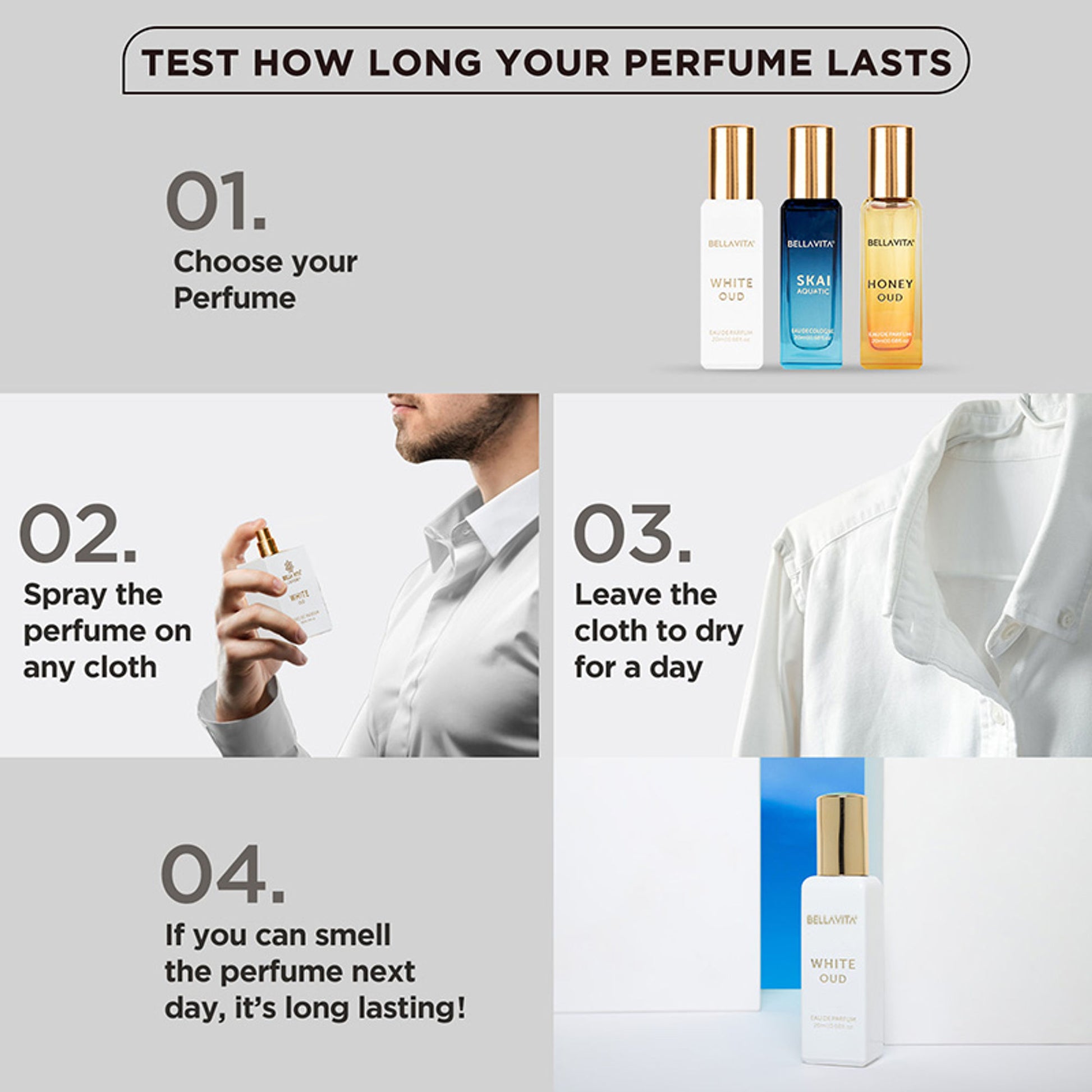 Bella Vita White Oud Eau De Perfume for Men & Women
