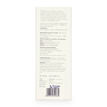 Bella Vita Organic Luxury Date Perfume For Her