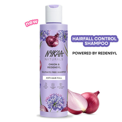Nykaa Naturals Anti-Dandruff Sulphate-Free Shampoo With Apple Cider Vinegar, Ginger & Tea Tree Oil - Onion And Redensyl