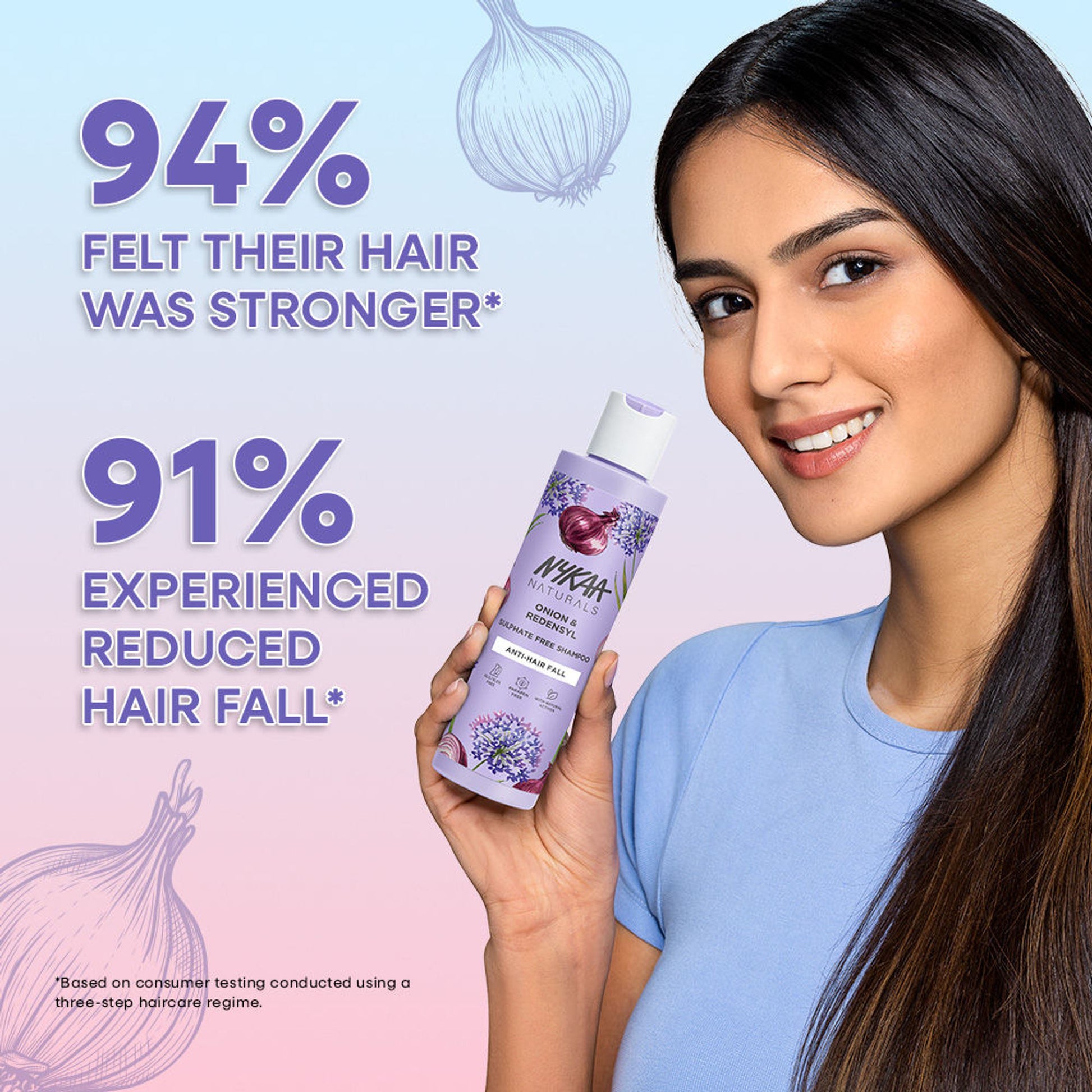 Nykaa Naturals Anti-Dandruff Sulphate-Free Shampoo With Apple Cider Vinegar, Ginger & Tea Tree Oil - Onion And Redensyl