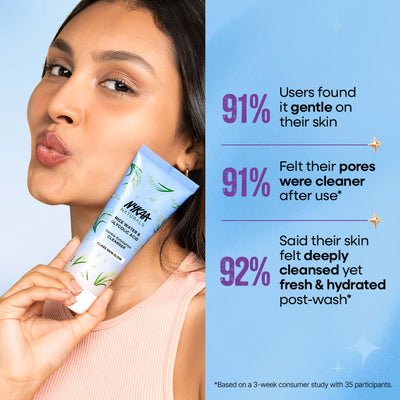 Nykaa Anti-Acne Face Wash With Salicylic Acid, Tea Tree & Neem - For Oily & Acne Prone Skin - Glycolic Acid Rice Water