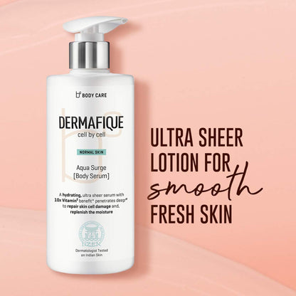 Dermafique Aqua Surge Body Lotion|No Mineral Oil, Lightweight & Non-sticky