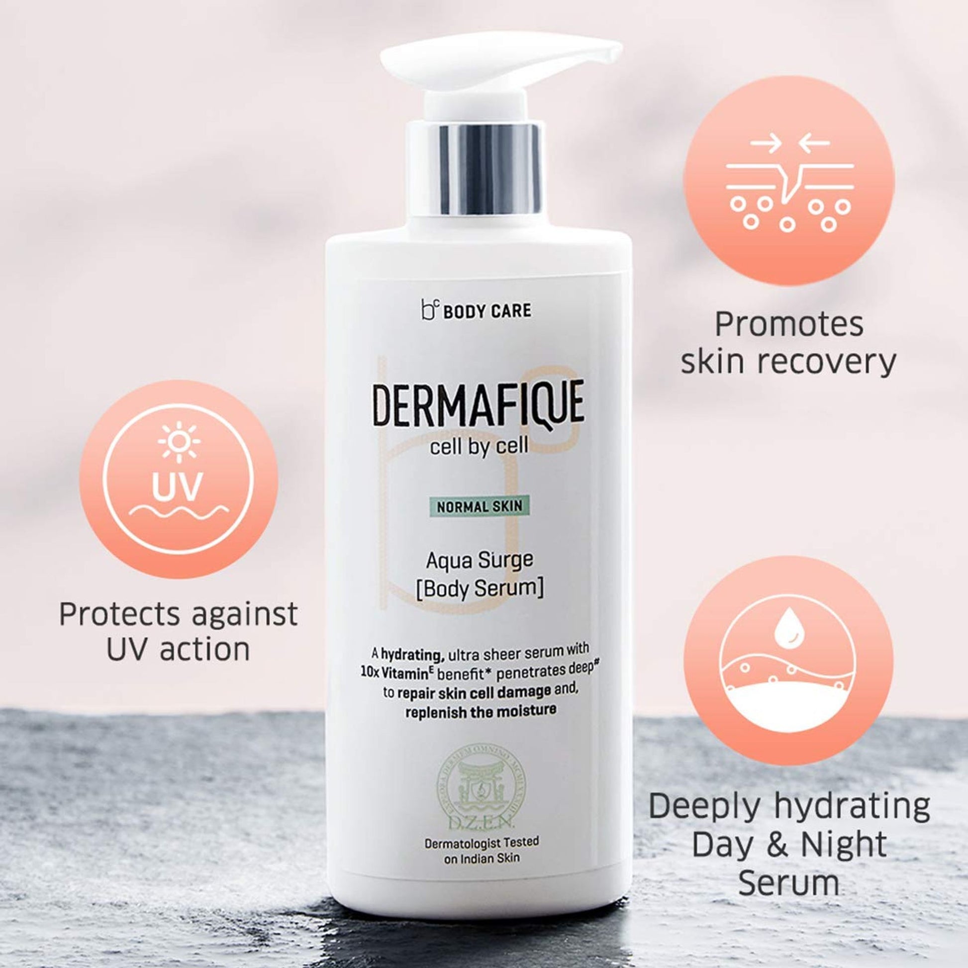 Dermafique Aqua Surge Body Lotion|No Mineral Oil, Lightweight & Non-sticky