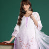 Dhiyona IE Floral Embroidered Sequinned Kurta with Trousers & Dupatta